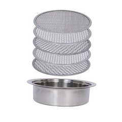Soil Sifter Set for Garden with 5PCS Mesh(1,3,6,9,12mm) Sieve for Rocks and