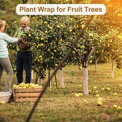 2 Rolls Burlap Tree Protector Wraps 7.8″ × 9.8′ Winter Tree Trunk Guards Protect