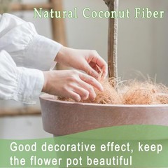 Natural Organic Coconut Husk Silk, Pure Shell Fiber Orchid Brown