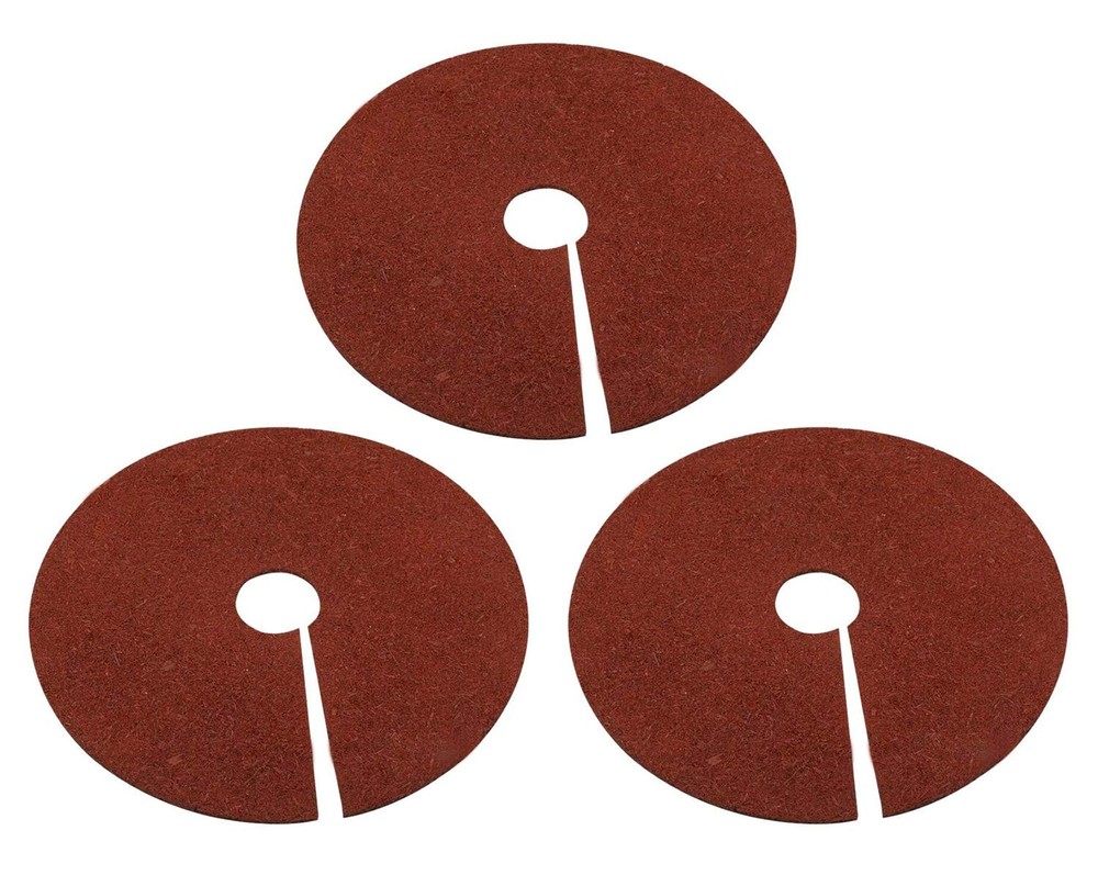 Fasmov 3 Pack Rubber Mulch Ring Tree Protector Mat Tree Protection Weed Mats