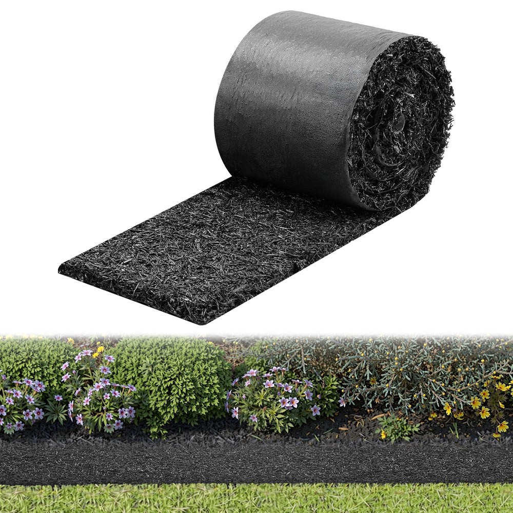 VEVOR Recycled Rubber Mulch Mat Roll 140 x 5.5 in Garden Border Mulch Pathway