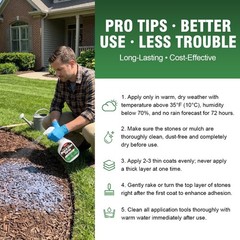 Mulch Glue for Landscaping – 128 fl oz Ready to Use Rock Glue, Fast Dry Weath…