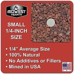 Red Lava Rocks for Plants 1/4″ Size 10-lb Bag Horticultural Volcanic Rock
