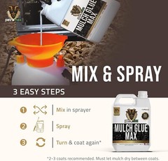 Landscape Adhesive Mulch Glue For Small Gravel and Pebble Stabilization 32oz NEW