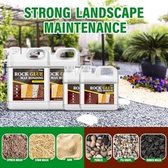 Rock Glue for Landscaping – Strong Mulch Glue for Pea Gravel Landscape, 128oz