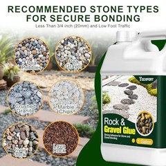 Rock Glue for Landscaping – Strong Pea Gravel Glue & Stone Glue Mulch 1 Gallon