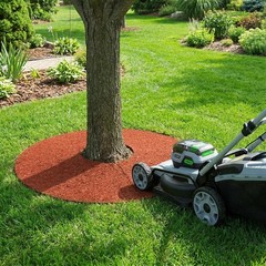 Fasmov 3 Pack Rubber Mulch Ring Tree Protector Mat Tree Protection Weed Mats
