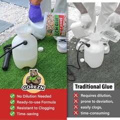 GoRezn Mulch Glue for Landscaping, 32 OZ Rock Pea 32 oz, transparent