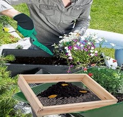 Soil Sifter, Dirt Sifter for Gardening, Compost Sifter, Garden Sieve, Light