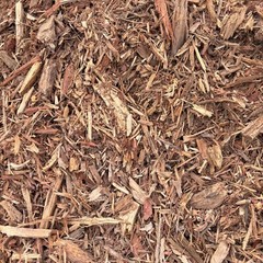Natural Shredded Fiber Mulch. Ground Cover for Planters and Trees.