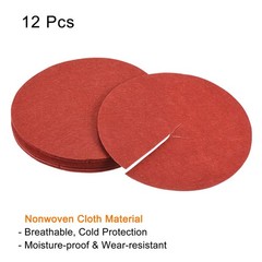 12pcs 5.4″ Mulch Ring Round Nonwoven Mat Tree Cover Garden Plant Obstacle, Red