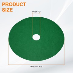 6pcs Tree Mulch Ring 16.5″ Non-Woven Round Tree Protector Weed Barrier, Green