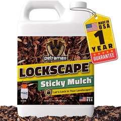 Sticky Mulch Glue for Landscaping (64oz) – Non-Toxic, Ultra-Concentrated Binder
