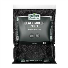 Expert Gardener Black Mulch Shavings 2 cu ft Bag Outdoor Flower Bed Playground