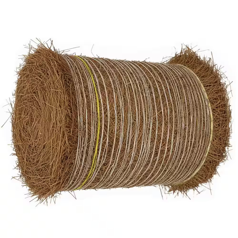 Covers up 125 Sq. Ft. Natural Longleaf Pine Needle Mulch Straw Roll for Landscap