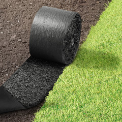140×4.5in Rubber Mulch Edging Roll 0.5in Thick Garden Landscape Border