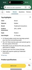 Trademark Innovations Reversible Mulch Ring Tree Protector Mat – 30″,Brown