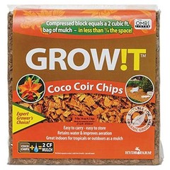 Hydrofarm GROWT JSCC2 – Organic Coco Coir Planting Chips (9 LBs), Block