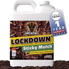 Lockdown Sticky Mulch Glue for Landscaping (64 Ounce) – Lasts Up to 2 Years,