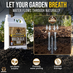 max Lockscape Mulch Glue for Landscaping Rocks Max Concentrate, Weed Barrier – N