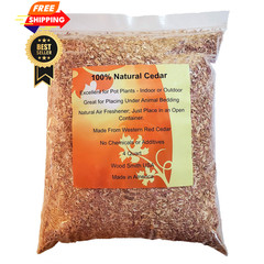 100% Natural Cedar Chips | Mulch | Great for Outdoors 4 Quarts,
