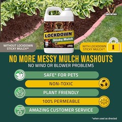 Lockdown Sticky Mulch Glue for Landscaping (64 Ounce) – Lasts Up to 2 Years,