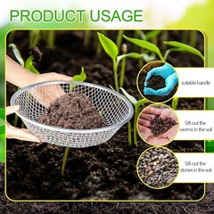 3 Pcs Soil Sifter Fits 5-Gallon Buckets for Gardening Sand Rock Compost