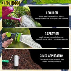 Limino Mulch Glue – 1 Gallon / 128Oz Black Color Mulch Dye Landscape Adhesive