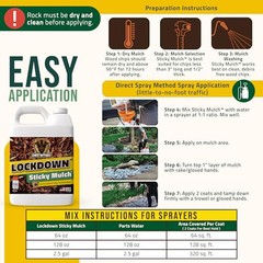 Lockdown Sticky Mulch Glue for Landscaping (64 Ounce) – Lasts Up to 2 Years,