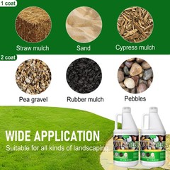 YumCraft Mulch Glue 1 Gallon Concentrate Pea Gravel Binder for Landscaping