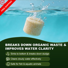 Muck Reducer – 1LB Natural Sludge Solution Tablets 1 Pound, White