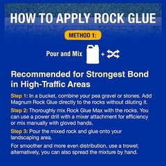 Magnum Rock Glue 1 Gallon for Landscaping, Pea Gravel, Small Pebbles & Gravel