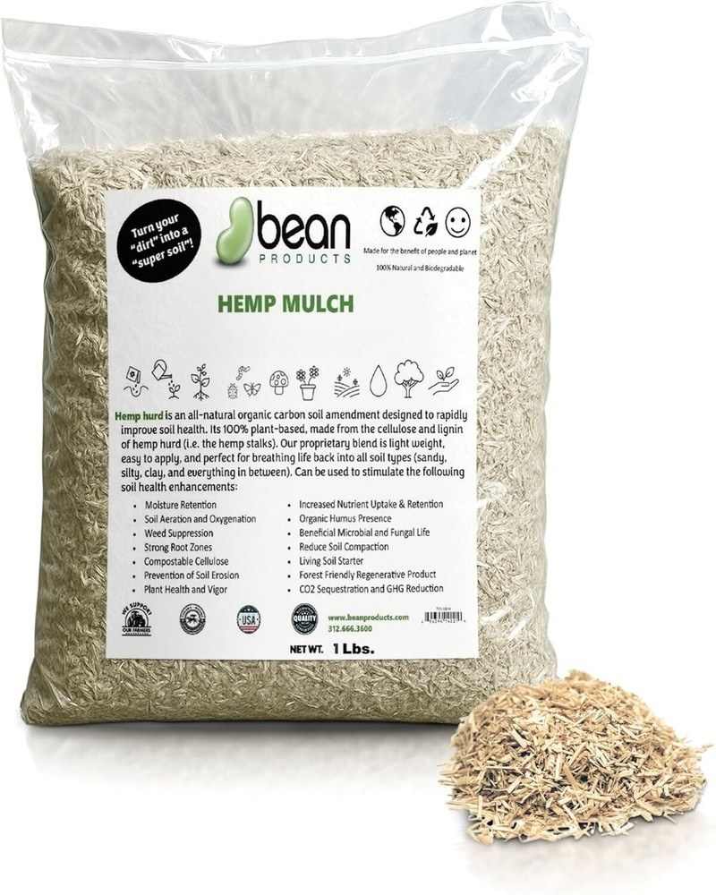 Hemp Garden Mulch – All Natural HURD for Vibrant Gardens, Vegetables and Trees