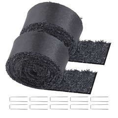 2 Rolls Rubber Mulch Roll for Landscaping 10ft x 4.5inch Rubber Mulch Mat Roll