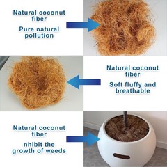 Coconut Husk Fiber Mulch for Orchids – 0.66 lbs Natural Plant Care