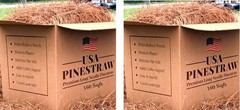 Long Needle Pine Straw Mulch – 160 Sqft Coverage 2 Set – Premium USA Harvested