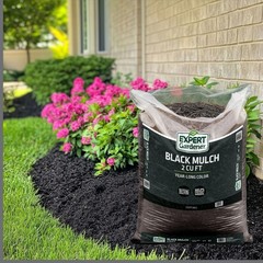 Expert Gardener Black Mulch Shavings 2 cu ft Bag Outdoor Flower Bed Playground