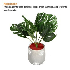 12pcs 5.4″ Mulch Ring Round Nonwoven Mat Tree Cover Garden Plant Obstacle, Red