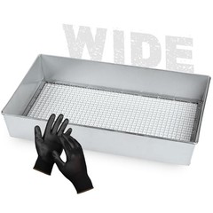 Soil Sifter, Wide Size (17.5 x 11.5 inches) with 3/8-inch Mesh, Garden 3/8 inch