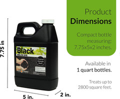 Mulch Dye Midnight Black Quart, Petra Max Mulch Paint Concentrate for Pump Spray