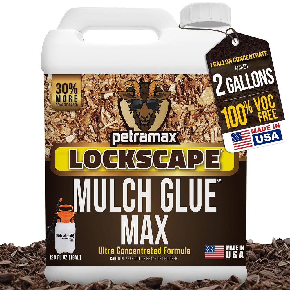 max Lockscape Mulch Glue for Landscaping Rocks Max Concentrate, Weed Barrier – N