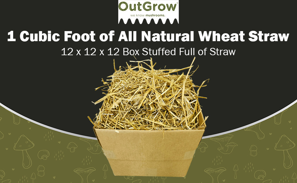 1 Cubic Foot of 100% All Natural Wheat Straw | 4 Pound Box