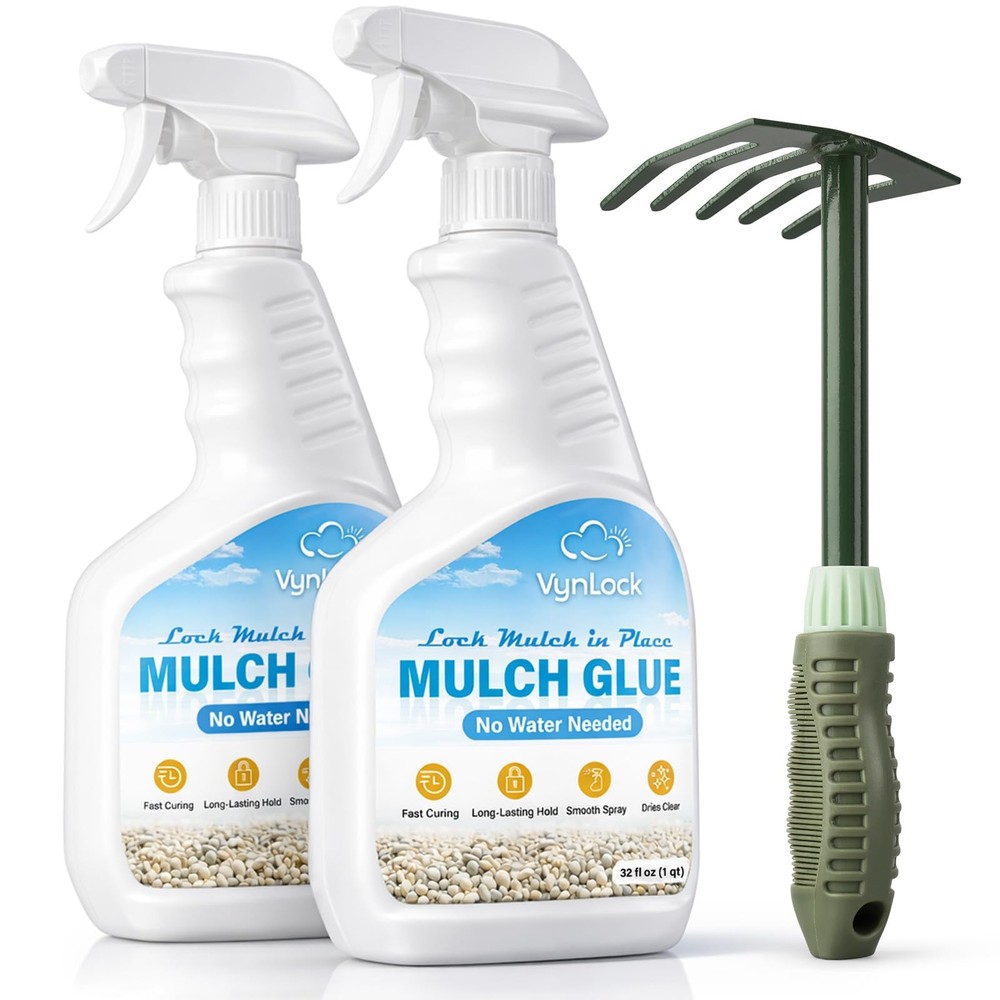 Vynlock Mulch Glue For Landscaping 64 Fl Oz Rock Glue Spray Fast-Drying Strong