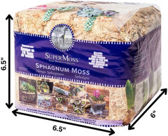 (22325) Orchid Sphagnum Moss Dried, Natural, 1 Pound Mini Bale