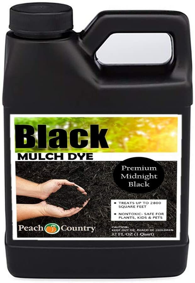 Peach Country Premium Black Mulch Color Concentrate – 2,800 Sq. Ft. – 1 Quart