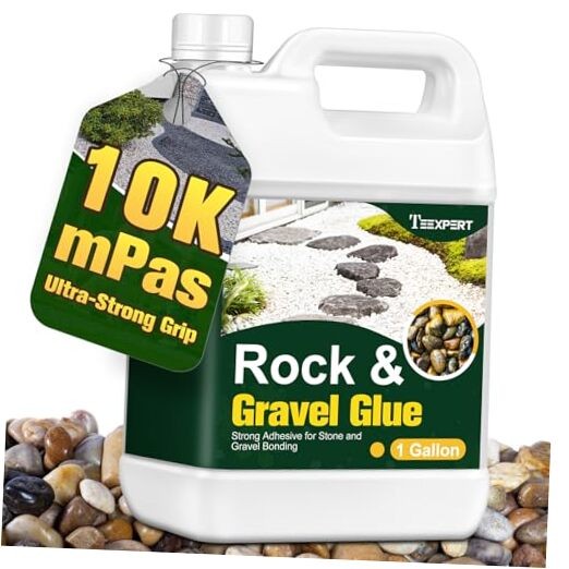 Rock Glue for Landscaping – Strong Pea Gravel Glue & Stone Glue Mulch 1 Gallon