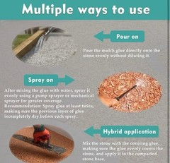 Paistely Mulch & Gravel Glue 35oz Landscaping Adhesive Wood Chips Pebbles Gravel