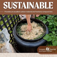 GardenStraw 3 cu ft Eco-Friendly Mulch – Clean, Water-Conserving & Effective
