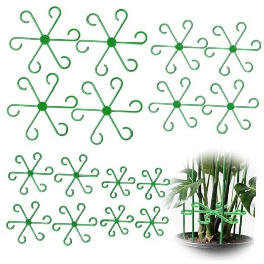 16PCS Plant Stem Support, Plant Stem Holder for Indoor Plants, Climbing green