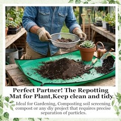 2PCS Soil Sifter for Gardening with Handle,Stainless Steel Rock Compost Soil